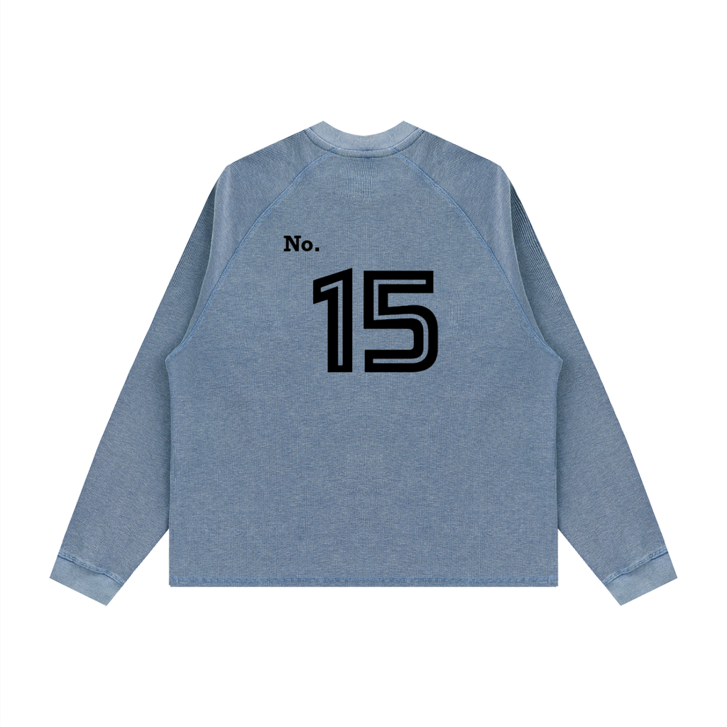 Unisex Vintage Wash Boxy  Waffle T-Shirt