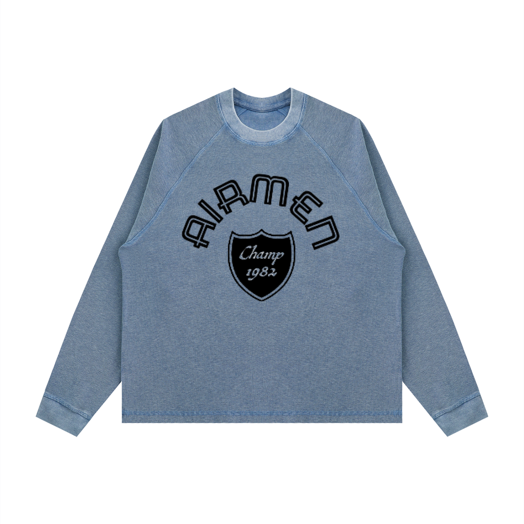 Unisex Vintage Wash Boxy  Waffle T-Shirt