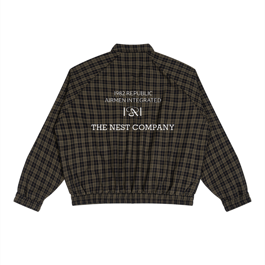 Unisex Plaid Full-Zip Track Jacket