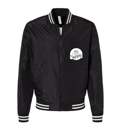 Black Negro League White stripe Bomber Jacket