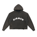 Vintage Washed Frayed-Hem Hoodie