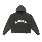 Vintage Washed Frayed-Hem Hoodie