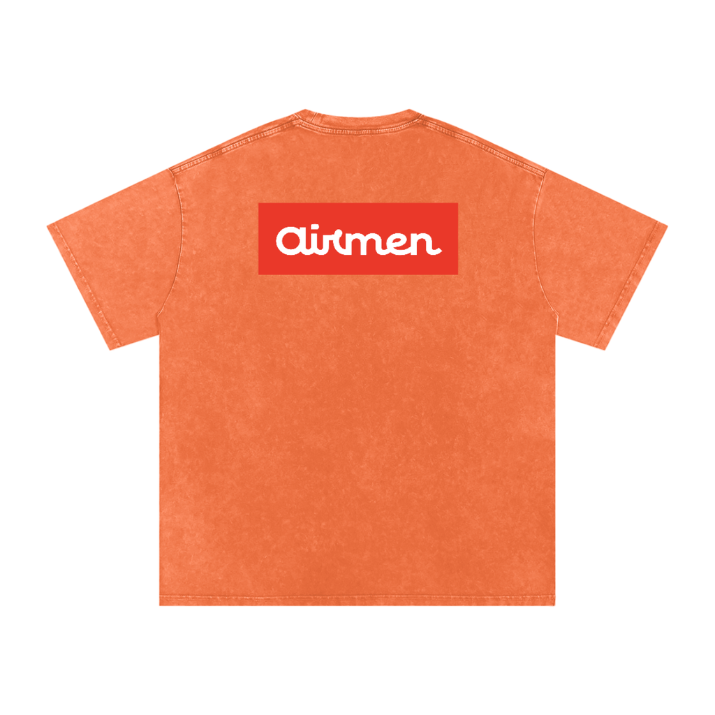 Snow Washed Oversized Cotton T-Shirt